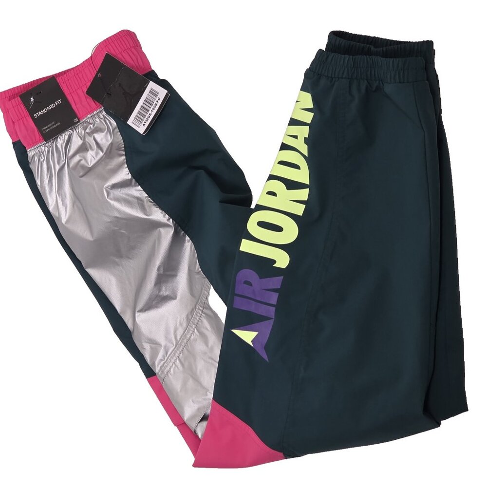 Air Jordan Winter Utility Pants Women's Large Standard Fit Logo Teal Pink New